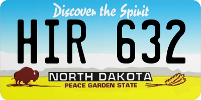 ND license plate HIR632