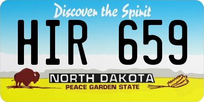 ND license plate HIR659