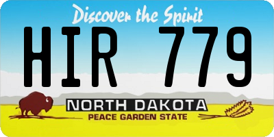 ND license plate HIR779