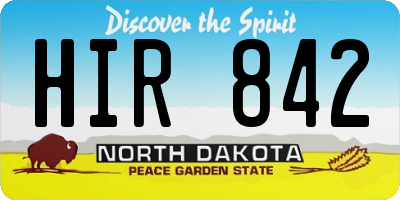 ND license plate HIR842