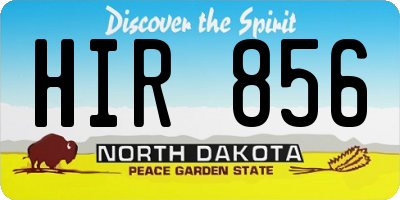 ND license plate HIR856