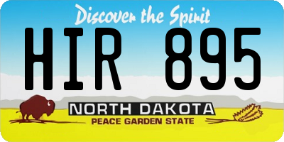ND license plate HIR895