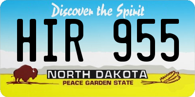 ND license plate HIR955