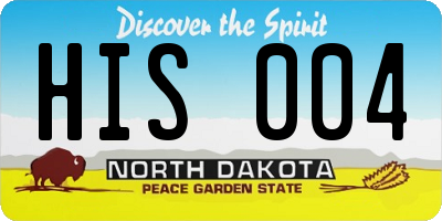 ND license plate HIS004