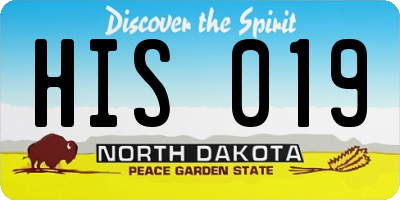 ND license plate HIS019