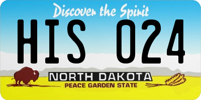 ND license plate HIS024