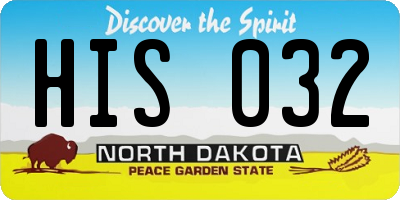 ND license plate HIS032