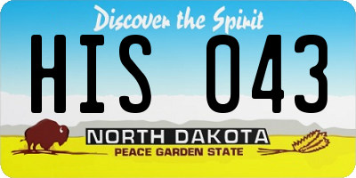 ND license plate HIS043