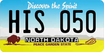 ND license plate HIS050
