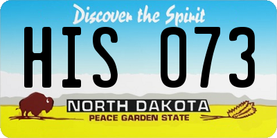 ND license plate HIS073