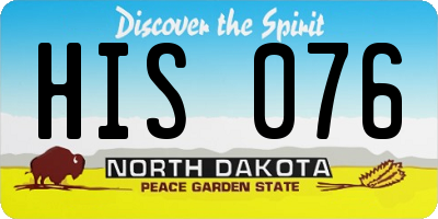 ND license plate HIS076