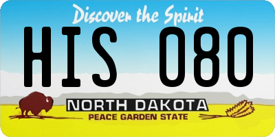ND license plate HIS080