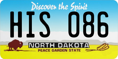 ND license plate HIS086