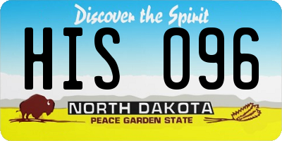 ND license plate HIS096