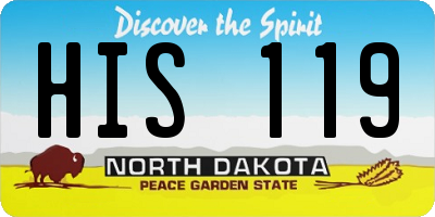 ND license plate HIS119