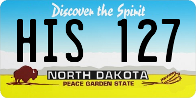 ND license plate HIS127