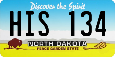 ND license plate HIS134