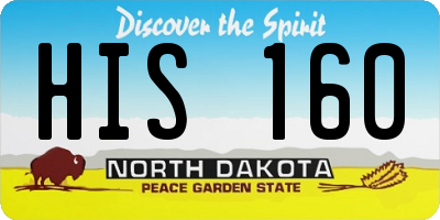 ND license plate HIS160