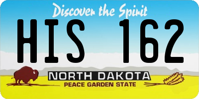ND license plate HIS162