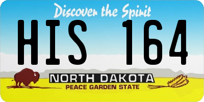 ND license plate HIS164
