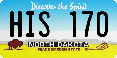 ND license plate HIS170