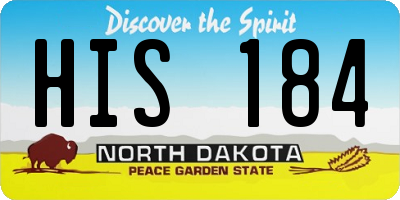 ND license plate HIS184