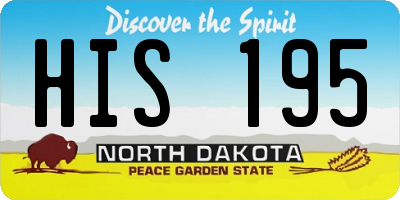 ND license plate HIS195