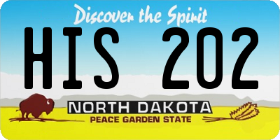 ND license plate HIS202