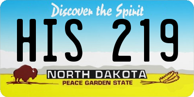 ND license plate HIS219