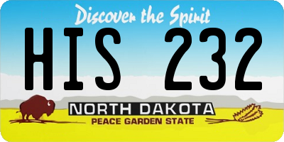 ND license plate HIS232