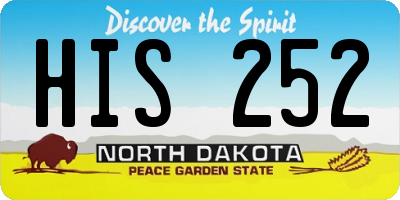 ND license plate HIS252