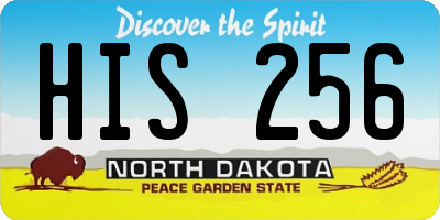 ND license plate HIS256