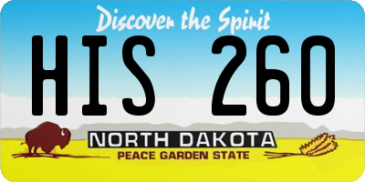 ND license plate HIS260