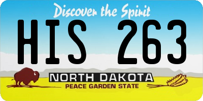 ND license plate HIS263