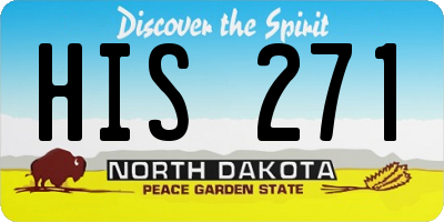 ND license plate HIS271