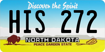 ND license plate HIS272