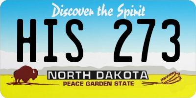 ND license plate HIS273