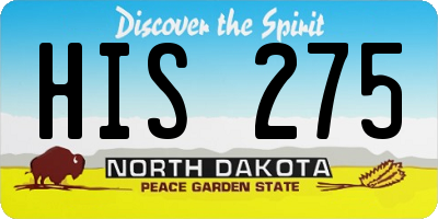 ND license plate HIS275