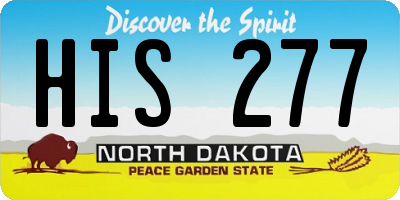 ND license plate HIS277