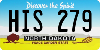 ND license plate HIS279