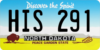 ND license plate HIS291