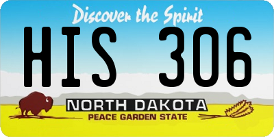 ND license plate HIS306