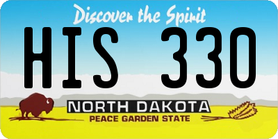 ND license plate HIS330