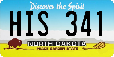ND license plate HIS341