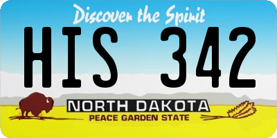ND license plate HIS342