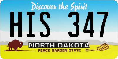 ND license plate HIS347