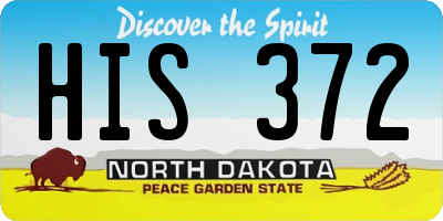 ND license plate HIS372