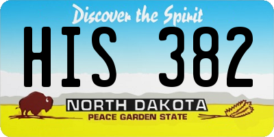 ND license plate HIS382