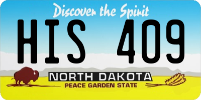 ND license plate HIS409