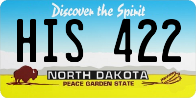 ND license plate HIS422